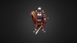 Lowpoly Knight. fighter, personage, lowpolymodel, lowpoly, knight