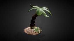 Stylized Coconut tree, plant, forest, palm, prop, ready, trunk, coconut, palmtree, props-assets, substancepainter, substance, gameart, stylized