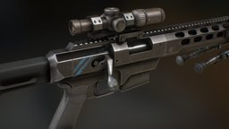 Tac 21 Sniper Rifles props, sniper, sniper-rifle, substancepainter, weapon, texturing, asset, art, gameart