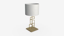 Table lamp with shade 05 room, lamp, modern, bedroom, illumination, classic, night, lampshade, decor, shade, 3d, pbr, design, home, interior, electric, light