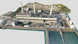 Electric Power Plant landscape, energy, generator, electricity, vr, ar, powerplant, aerialsurveying, generator-house, sightseeing, thermal_power_plant, architecture, 3d, engineering