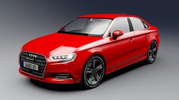 Audi A3 Sedan (8V) autodesk, sedan, german, a3, stock, auto, vehicle, car