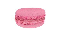 Macaron #5 food, photorealistic, raspberry, candy, scanned, bakery, sweets, macaron, 3d, model