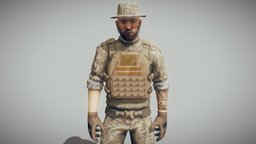 US Soldier modern, armor, us, vest, army, desert, fps, clothes, pants, secondlife, camo, beard, ready, vr, seal, boots, 4k, fbx, mixamo, uniform, tactical, camouflage, marksman, makehuman, gloves, vrchat, platecarrier, multicam, character, asset, game, blender, pbr, man, military, usa, male, gear, rigged, "navy"