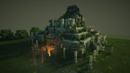 Mayan Temple ruin, ancient, forest, tropical, pyramid, build, mayan, aztec, arena, jungle, swamp, rainforest, maya, architecture, minecraft, environment, temple