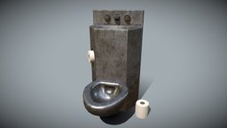 Prison Toilet Sink for Jail Cell Asset Pack kit, paper, pack, sink, toilet, prison, jail, substance, painter, blender