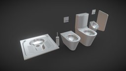 Toilet bowls and urinal DELABIE scene, room, modern, bathroom, vray, luxury, bath, shower, toilet, wc, tub, photoreal, carpet, bidet, sanitary, lavatory, architecture, design, textured, interior