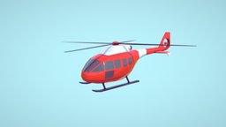 Low Poly Helicopter sky, kid, flat, transport, polygonal, aircraft, uvw, illustration, coconino-forest, cartoon, game, 3d, art, texture, lowpoly, gameart, low, poly, cinema4d, decoration, helicopter, tomb, c4d, gameready