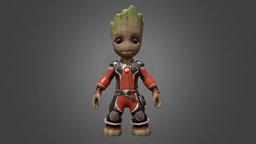 Baby Groot | Re-Edited Textures plant, baby, marvel, yoda, galaxy, guardians, groot, guardiansofthegalaxy, mcu, stanlee, character, characterdesign