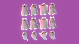GHOST PACK cute, spirit, blanket, kawaii, fantasma, ghost, halloween, spooky