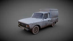 IZH-2715 russian, moskvich, vehicle, pbr, car