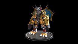 Digimon Wargreymon Amplified v1 digimon, wargreymon, metalgarurumon, photoshop, blender
