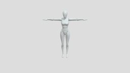 Mannequin Female unreal, blender-3d, armature, blender, rigged