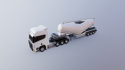 Trucks And Trailers I truck, transportation, trailer, warehouse, urban, cab, tractor, cargo, load, semitrailer, lowpoly, car, factory
