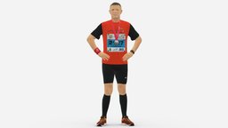 Man in red runner uniform 0916 red, style, people, clothes, runner, miniatures, realistic, uniform, character, 3dprint, model, man, human, male