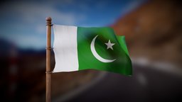 Flag of Pakistan wind, french, flag, soviet, german, country, sign, wave, flap, pakistani, paki