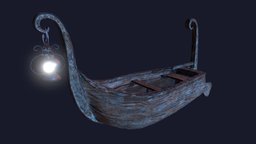 A boat (object №3) artifact, fantasy, magic, light, boat, caveofeternity, magicboat