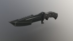 Huntsman Knife melee, sharp, ready, vr, ar, realistic, optimized, huntsman, weapon, knife, game, low, poly, war, blade