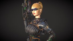 Jane warrior, soldier, , sniper, woman, game-ready, action-figure, gauss-rifle, character, girl, gameart, sci-fi, female