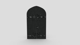 Castle Door 09 Low Poly Realistic gate, castle, wooden, dungeon, retro, medieval, unreal, era, antique, rusted, ready, gothic, prison, jail, middle, realistic, old, fortress, engine, age, real, aged, unity, game, 3d, pbr, low, poly, church, door
