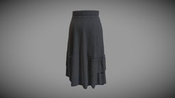 Skirt (Design patent RU130561) fashion, clothes, skirt, woman, garment, wool, ruffle