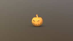Halloween Pumpkin Stylized [Game Ready] plants, carving, scary, head, nature, carved, game-ready, pumpkin-halloween, halloween, pumpkin
