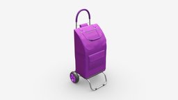 Utility foldable cart with bag wheel, trolley, transportation, wheels, portable, cart, bag, market, handle, outdoor, metal, tool, luggage, carry, foldable, 3d, pbr