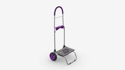 Utility foldable cart wheel, trolley, transportation, wheels, portable, cart, bag, market, handle, outdoor, metal, cargo, tool, luggage, carry, foldable, 3d, pbr