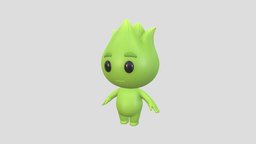 Character117 Monster body, tree, green, plant, mini, forest, toon, little, flower, toy, mascot, leaf, nature, jungle, character, cartoon, design, monster, fantasy