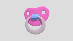Pacifier mouth, baby, mother, shape, rig, mid, powder, pink, young, round, rubber, hanger, infant, sucker, pacifier, manufactured, character, blue, bottle, plastic, clothing, dotted