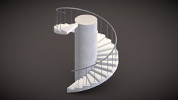 White spiral staircase stairs, white, column, outside, marble, plaster, metal, spiral, railing, arhitecture, staircase