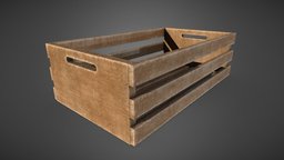 Wooden Crate 3d model crate, storage, wooden, warehouse, crates, wood