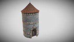 Medieval Tower tower, medieval, turret, game-ready, low-poly, stone, fantasy, medieval-tower