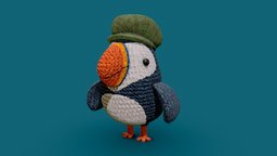 Puffin teddy, toy, fabric, adorable, cutre, puffin, animatedcharacter, character, gameasset, animation, rigged, noai
