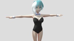 【Anime Character】Female007 (Waiter/Unity 3D) japan, animegirl, animemodel, anime3d, japanese-style, anime-character, vroid, unity, anime, japanese