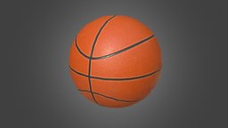 New Basketball Ball Low Poly PBR Model court, stadium, leather, orange, basket, basketball, sports, league, champion, sphere, equipment, arena, team, nba, bounce, game, sport, ball