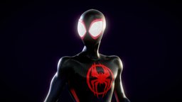 Miles from Spider-Man: Across The Spider Verse spiderman, spiderman3d, milesmorales, spidermanintothespiderverse, milesmorales3dmodel, spidermanacrossthespiderverse