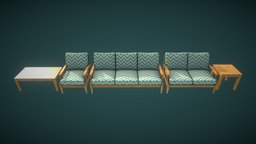 Patio Furniture sofa, coffee, b3d, set, exterior, surface, lounge, furniture, table, outdoor, sit, patio, fabric, comfort, loveseat, coushin, substance, chair, design, wood