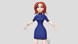 Cartoon Woman 3d game character woman, gameassets, cartoonstyle, cartooncharacter, cartoony-character, girl, cartoon, gameart