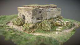WW2 Bunker/PillBox bunker, concrete, derelict, defenses, war
