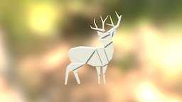 Wall Deer animals, deer, papercraft, 3d-model, 3d-printable, wall