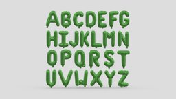 Balloon Alphabet Green text, flying, balloon, font, accessories, party, decorative, holiday, letter, birthday, inflatable, logo, roman, alphabet, holidays, balloons, language, advertisement, helium, inflated, symbols, foil, various, 3d, air, decoration, gold
