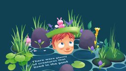 Creatures of the Pond plants, children, pond, fairy, illustration, storybookchallenge