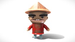 Chinesse Toy Character toy, people, prop, unreal, personaje, chinese, unrealengine, chino, chineseart, juguete, handpaited, character, asset, characterdesign, gameready, chinito