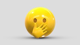 Apple Face With Hand Over Mouth face, set, apple, messenger, smart, pack, collection, icon, vr, ar, smartphone, android, ios, samsung, phone, print, logo, cellphone, facebook, emoticon, emotion, emoji, chatting, animoji, asset, game, 3d, low, poly, mobile, funny, emojis, memoji