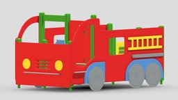 Lappset Fire Truck tower, frame, bench, set, children, child, gym, out, indoor, slide, equipment, collection, play, site, vr, park, ar, exercise, mushrooms, outdoor, climber, playground, training, rubber, activity, carousel, beam, balance, game, 3d, sport, door