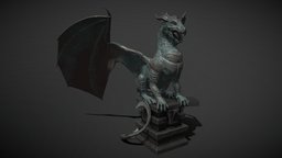 Dragon Monument | In Game statue, gameart, hardsurface, 3dmodel, fantasy, dragon