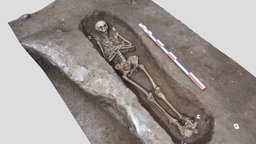 Inhumation médiévale (F2089) orleans, photogrammetry, archaeology