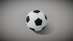 Low-Poly Football football, unreal, new, sports, foot, normalmap, difuse, low-polygon, optimized, unity, low-poly, game, 3d, lowpoly, gameasset, sport, ball, gameready