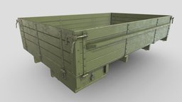 3D model ZIL-164_Bort-Clean_Green zil-164, zil_side_platform